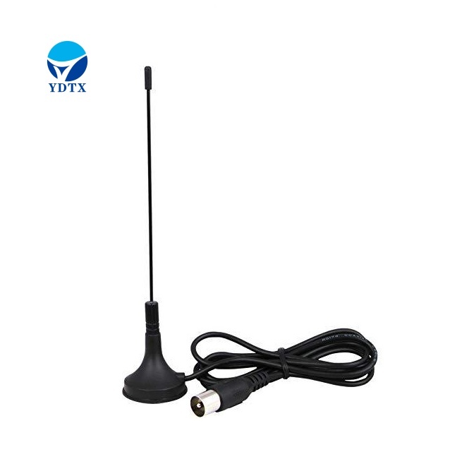 Indoor Magnetic Base DVB-T TV Antenna with 5DBI Gain and RG174 Cable for Set Top Box