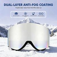 Lunettes de ski cylindriques, lunettes de snowboard pour hommes et femmes, anti-buée, protection UV400 à 100%, importées, pour le ski et le snowboard