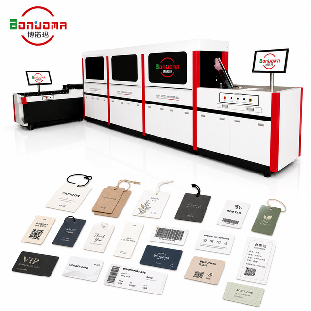 High Precision UV Inkjet Printer For Garment Hang Tags Clothing Labels Cards Tickets With Barcode QR Code Detection System