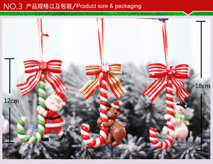 Nueva Decoración <span class=keywords><strong>Navideña</strong></span>, Pequeño Colgante de Bastón de Caramelo, Adornos y Suministros para Navidad - Product Image 2