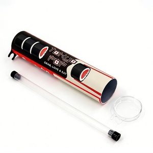 Tube à sushi jetable en papier, conteneur cylindrique en aluminium avec tube à sauce - Product Image 3
