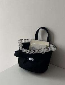 Bolso de lona con encaje para mujer al por mayor, impermeable, de gran capacidad, estilo INS, para mamá y bebé, portátil, para compras, dos unidades. - Product Image 3