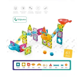 Geschäfts ideen Kleine Investition 3D Baby Weiche Bausteine Spielzeug 60 Stück Kunststoff Klare Magnet fliesen mit kunden spezifischen