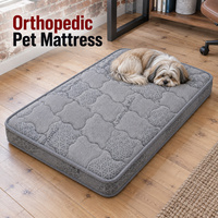 Matelas orthopédique personnalisé pour chien avec sélection de tissus et de matelassage et bords surpiqués pour les marques de lits pour animaux de compagnie