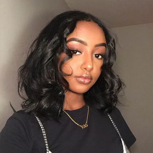 Bán Buôn Giá Rẻ Nhà Máy Giá Nguyên Ấn Độ Tóc Cơ Thể Sóng Ngắn Bob Tóc Giả Tóc Con Người 13x4 Ren Phía Trước Tóc Giả Ngắn Bob Tóc Giả Tóc Con Người - Product Image 2