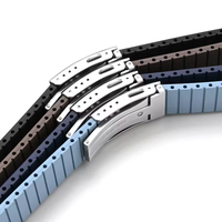 Bracelet de montre en caoutchouc FKM Mingfung, populaire, tendance, de luxe, haute qualité, couleur personnalisée, élastique, respirant, 100 % inspecté par le contrôle qualité, Cartie