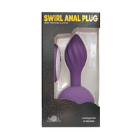 Aphrodisia Swirl - Plug anal avec télécommande, silicone rotatif vibrant, étanche IPX6, rechargeable, jouet de stimulation pour adultes