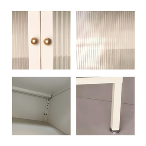 Meuble de rangement de <span class=keywords><strong>cuisine</strong></span> moderne avec étagères réglables et base surélevée pour un nettoyage facile, servant également de buffet dans le couloir - Product Image 3
