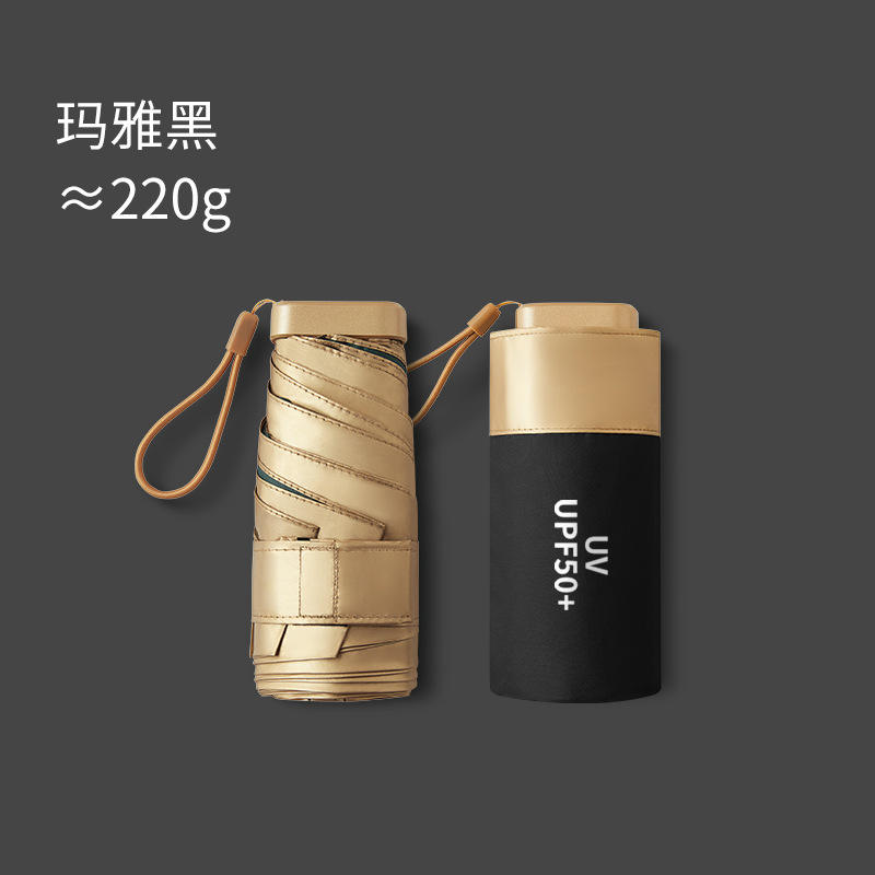 40% de rabais parapluie plat peut colle noir-or