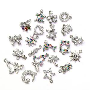 Fabrik Großhandel winzige Charms für Schmuck machen 14 Karat Gold kleinen Stern Mond Schmetterling Herz Schmuck Anhänger Charms - Product Image 3