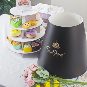 Supports à gâteaux de mariage Sunshine Wholesale avec poignée, boîte haute pour gâteaux, idéal pour le thé de l'après-midi - Product Image 1