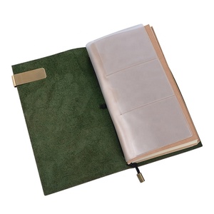 Tùy chỉnh cổ điển A6 Kích thước da chính hãng máy tính xách tay handmade du lịch Tạp Chí với bơm lại máy tính xách tay - Product Image 4