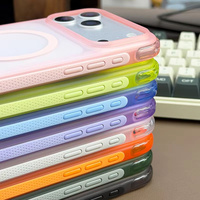 Coque de téléphone magnétique antichoc originale Candy Color Border pour iPhone 18 Pro 17 Pro 17 Pro Max 16 Pro, coque rigide mate