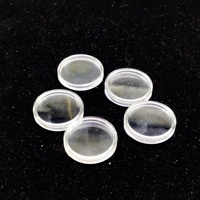 Boîte à pièces ronde en plastique PS transparent avec couvercle à clipser, étui de protection pour pièces commémoratives, conteneur de rangement transparent pour collection de pièces