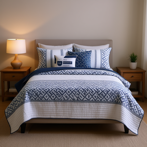 Juego de Edredón Jacquard de 4 Piezas, Tamaño Completo, Patrón Clásico, Ropa de Cama para el Hogar, Uso en Todas las Estaciones - Product Image 2