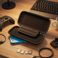 Untuk Nintendo Switch 2 Tas Jinjing 2-in-1 dengan Pelindung Kaca Tempered, Kotak Keras EVA untuk Aksesori Game Switch 2