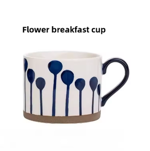 Hand-Painted Cartoon Porcelain <b>Ceramic</b> <b>Mug</b> Coarse Pottery Underglaze Color Creative Business Gift Coffee Safe Dishwasher Safe - Product Image 5