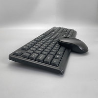 Penjualan terlaris 2.4g nirkabel USB ergonomis periferal komputer kantor Set Kombo tata letak disesuaikan Mouse tahan lama KMSW-204X klasik