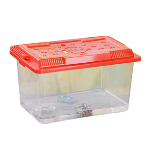 מלבני יד מרוח פלסטיק דג חילזון זוחל האכלה תחבורה פלטפורמת יד ביד מוחזק חיית מחמד מיכל צב דגים - Product Image 1