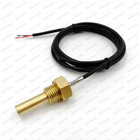 Sonda de Sensor de Temperatura con Rosca de Latón M8, Opciones PT1000, NTC, RTD y Cable de PTFE para Uso Industrial, Automotriz y HVAC