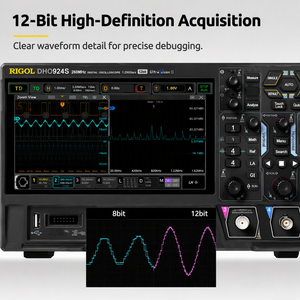 Osciloscopio Digital de Pantalla Táctil RIGOL DHO914S/DHO924S de 4 Canales, 12 bits, 1.25GSa/s, con Análisis FFT y Generador de Formas de Onda Integrados - Product Image 3