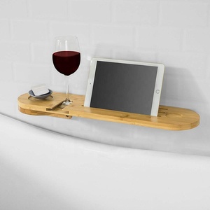 Moderno Estante Giratorio <span class=keywords><strong>de</strong></span> Bambú para <span class=keywords><strong>Bañera</strong></span>, Soporte <span class=keywords><strong>de</strong></span> Pared para <span class=keywords><strong>Bañera</strong></span>, <span class=keywords><strong>Bandeja</strong></span> <span class=keywords><strong>de</strong></span> Baño - Product Image 2