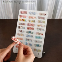 Présentoir magnétique en forme d'arc pour nail art, support de présentation à clipser pour comptoir, bande magnétique pour échantillons d'ongles portables