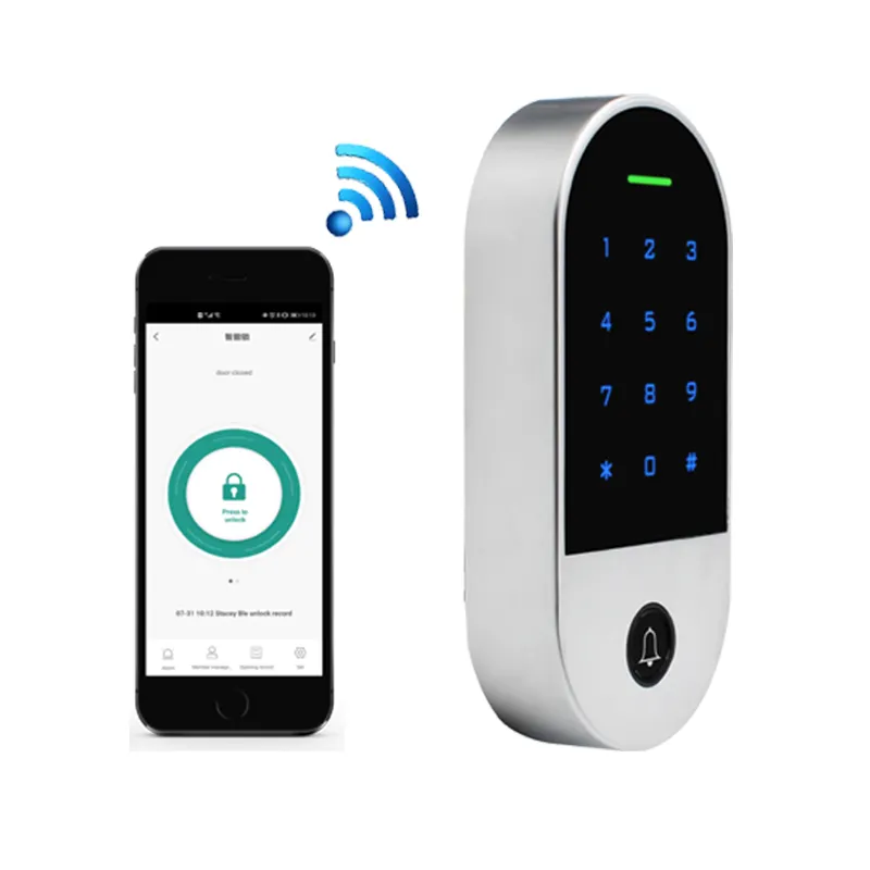Blue-tooth wifi TT lock Fingerprint Device Touch Keypad with Time Attendance