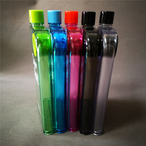 Grosir murah A5 cincin Memo Notebook botol air datar bebas BPA kustom Logo portabel ramping persegi perlengkapan minum plastik Promosi - Product Image 3