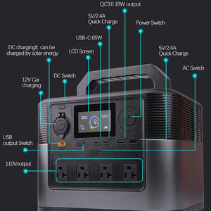 Batterie externe d'urgence 1200W, <span class=keywords><strong>allpowers</strong></span>, camping, station d'alimentation portable, panneau solaire pur sin, batterie externe mobile - Product Image 4