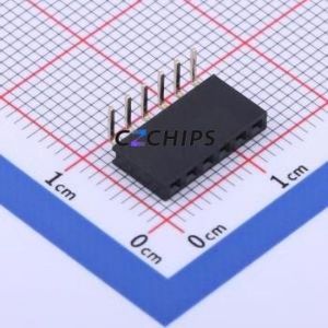 MTF263-106RY1 Pin Socket Bent Lead Through Hole,P=2mm Connector 1x6P 2mm Square Hole Right Angle Insert - Product Image 1
