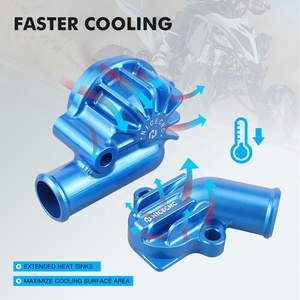 NICECNC para Raptor700, Cubierta de Junta de Bomba de Agua de Entrada y Salida de Aluminio, Termostato para Yamaha <span class=keywords><strong>Raptor</strong></span> 700 2006-2025 <span class=keywords><strong>700R</strong></span> <span class=keywords><strong>2009</strong></span> 11-26 - Product Image 3