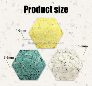 Fournisseur direct d'usine en Chine, flocons d'époxy de 3-5 mm de couleurs mélangées, flocons de vinyle pour revêtement imitation pierre - Product Image 6
