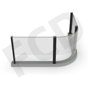 Barandilla de vidrio ajustable en altura Pantalla de viento <span class=keywords><strong>Cortavientos</strong></span> retráctil de aluminio - Product Image 5