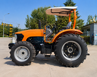 Tracteur agricole à roues 4x4 diesel 50HP 70HP 100HP de l'usine de Jining, directement de l'usine, avec des performances fiables