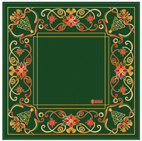 Tapete de Mahjong con Diseño de Copos de Nieve Navideños, Antideslizante, Reductor de Ruido, Plegable, para Mesa de Entretenimiento, Uso Familiar Navideño