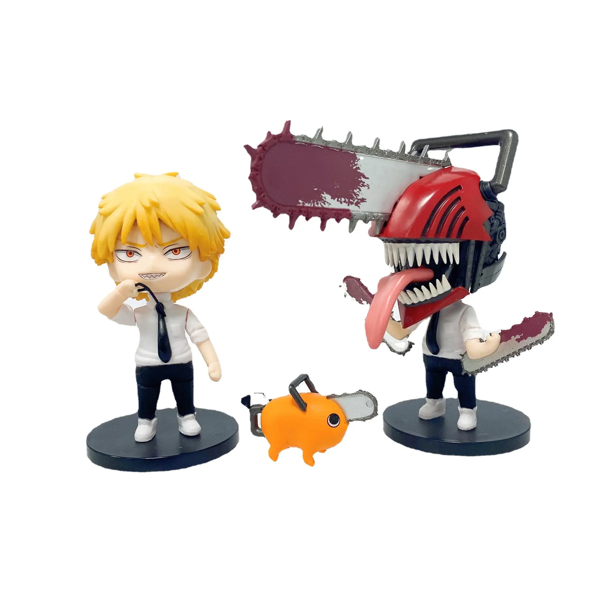 Chainsaw Figur Manusia Pava Devil Man Tujuh Tentara Tenaga Listrik Chita Chainsaw Man Kue Ornamen Mobil Anime Action Figure