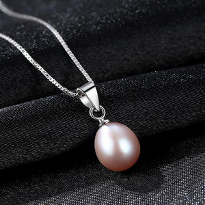 S925 Sterling Silver Freshwater Pearl <b>Necklace</b> with Seed Clasp Single Pearl Minimalist Women's Jewelry Wholesale - Product Image 4
