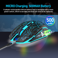 Mouse Gaming Optik Nirkabel RGB Backlit Tahan Air 2.4GHz BT Dual-mode USB Stok Baru 2026 MOS13