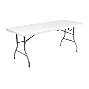 Mesa plegable de plástico de 6 pies con tapa de HDPE fuerte y pata de mesa para uso en hoteles al aire libre - Product Image 6