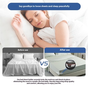 Bedding <b>Plastic</b> Heavy Duty Open Corner <b>Bed</b> <b>Sheet</b> Holder with Lock Strips Bedsheet Holder <b>Bed</b> <b>Sheet</b> Holder Clips Zlumber Lock - Product Image 3