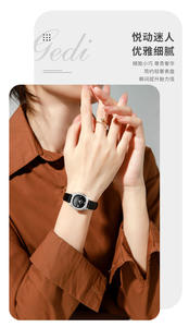 Montre pour femme avec cadran ovale design, fonction calendrier, verre saphir de luxe - Product Image 3