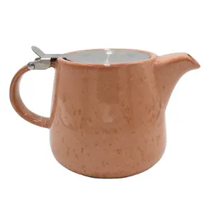 Wholesale unique modern London special stump shape porcelain tea pot for gift with infuser