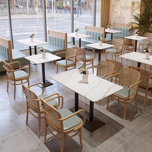 Table et chaises combinées multifonctionnelles modernes pour restaurants commerciaux, cafés, salons de thé - Product Image 2