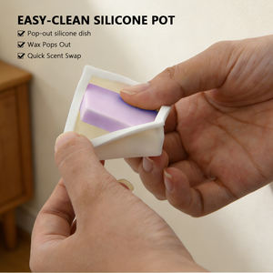 Mini Calentador de Cera Cuadrado con Recipiente de Silicona Extraíble, Fácil de Limpiar y Cambio Rápido de Aroma, Operación con un Solo Toque - Product Image 6