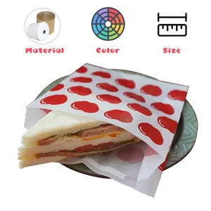 Paper Bag For Bread Biodegradable White Greaseproof Food Delivery Paper Bag Toast Baguette Burger Bread Packaging Bag For Food