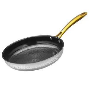 304 Triply Stainless Steel Frying Pan Non Stick Frypan Cookware Cooking Saute Pans For Home Kitchen