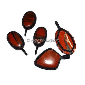 Rojo Jasper Wrap colgantes | Piedra de curación colgante - Product Image 1