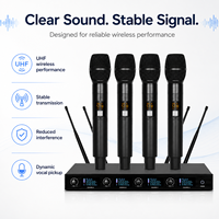 Système de microphone sans fil UHF KU44R pour chant, système de microphone de haute qualité, audio professionnel pour la scène, le chant