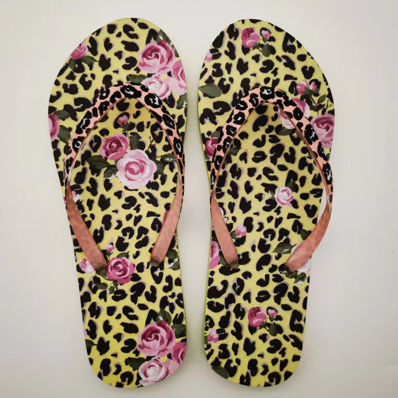 Custom Rubber PVC Printed Filpflops Comfortable Non-slip Summer Beach Casual Flip-flops